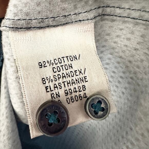 Bugatchi Teal OoohCotton Tech James Geometric Buttondown Long Sleeve Shirt XXL - Picture 10 of 13